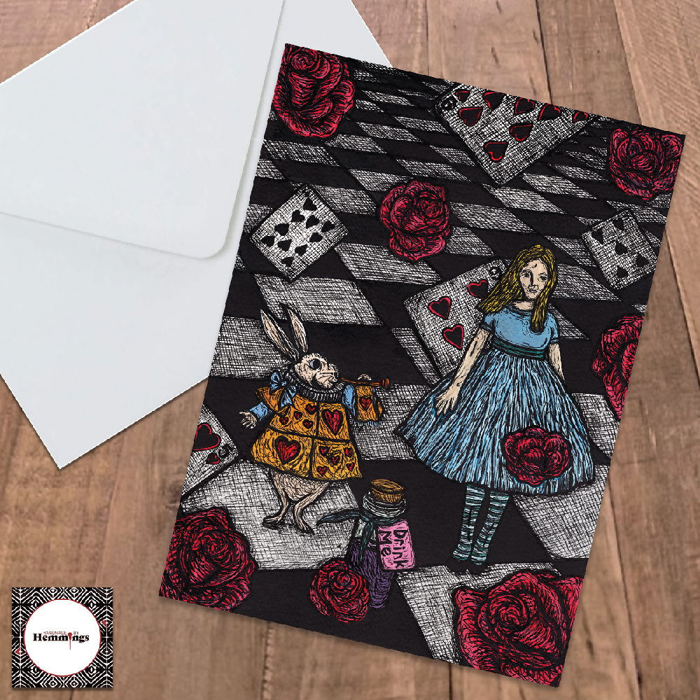 Alice in Wonderland Greeting Card + Envelope