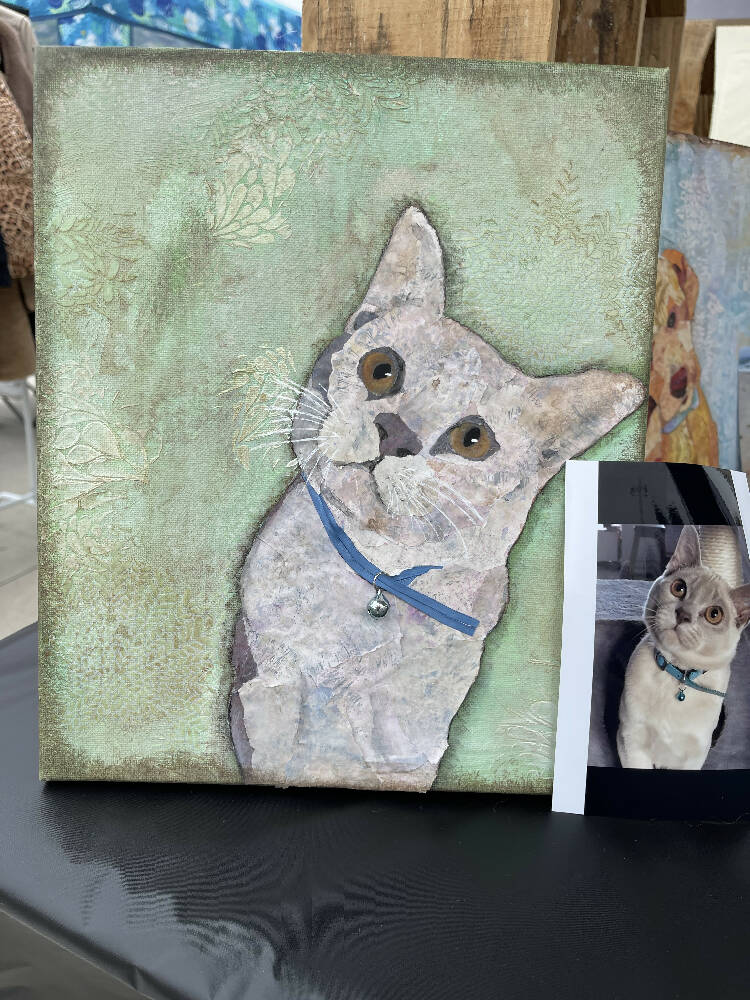 Mixed media pet portrait