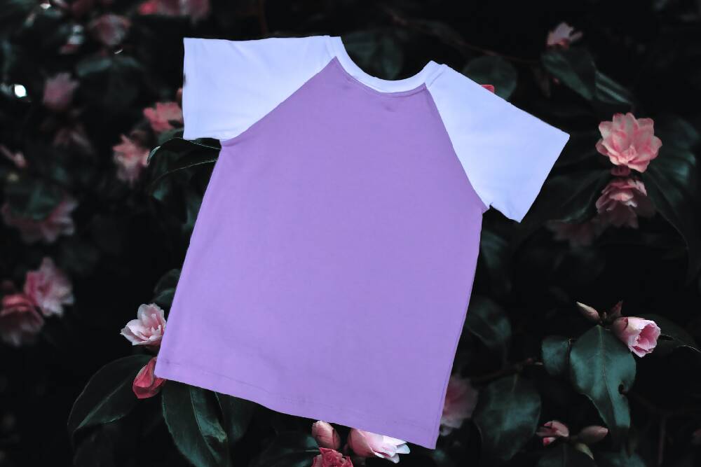 Girls T-Shirt, Mauve Unicorn