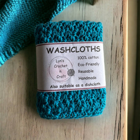 Crochet Washcloths - Soft - Eco-friendly - 100% Cotton