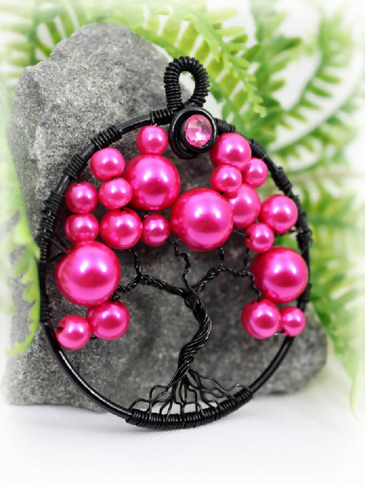 Tree of Life Hot Pink Bubble Tree