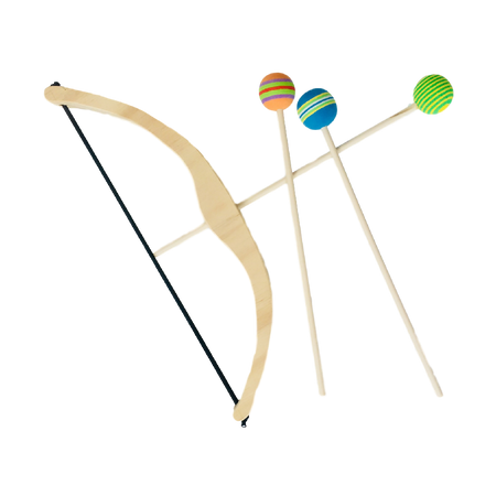Handmade Wooden Bow & Arrow Set.