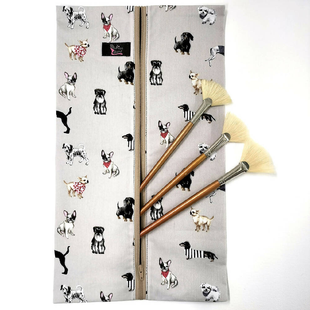 Dog print waterproof bag. Toiletry bag