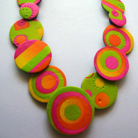 Fluoro Disks Necklace