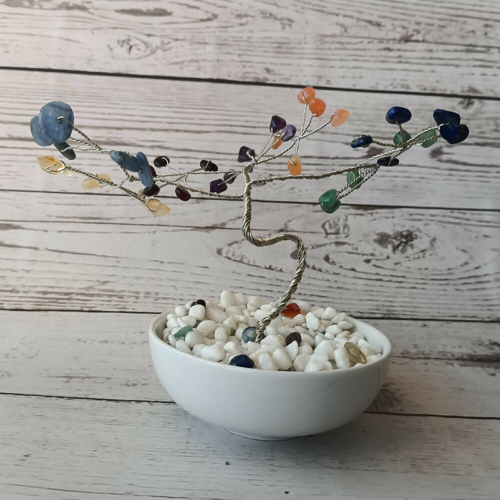 Rainbow Chakra Mini Gem Tree already made