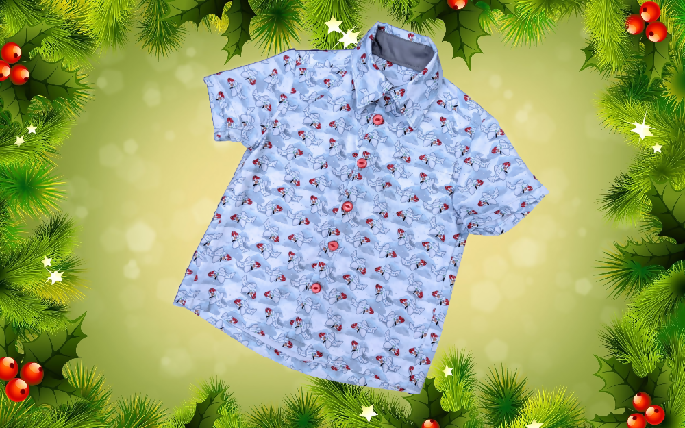 Christmas Shirt, Boys, Xmas Planes, Size 5, 7