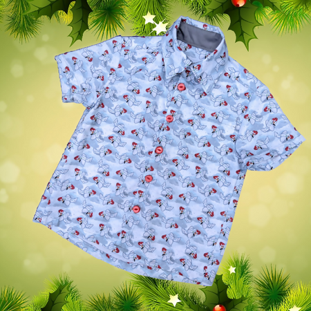 Xmas Shirt, Boys, Xmas Planes, Size 5, 7