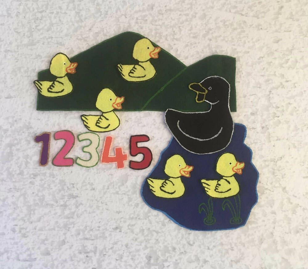 Felt Set - 5 Ducks