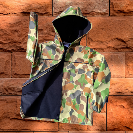 Boys Soft Shell Jacket, Camouflage Print