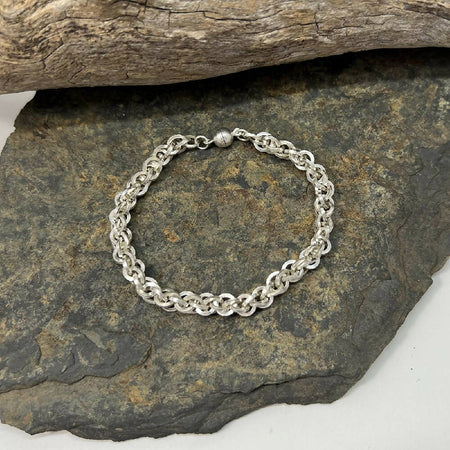 Sterling silver handmade chain bracelet