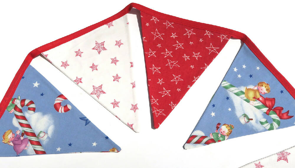 Christmas Flag Bunting Decoration - RETRO style