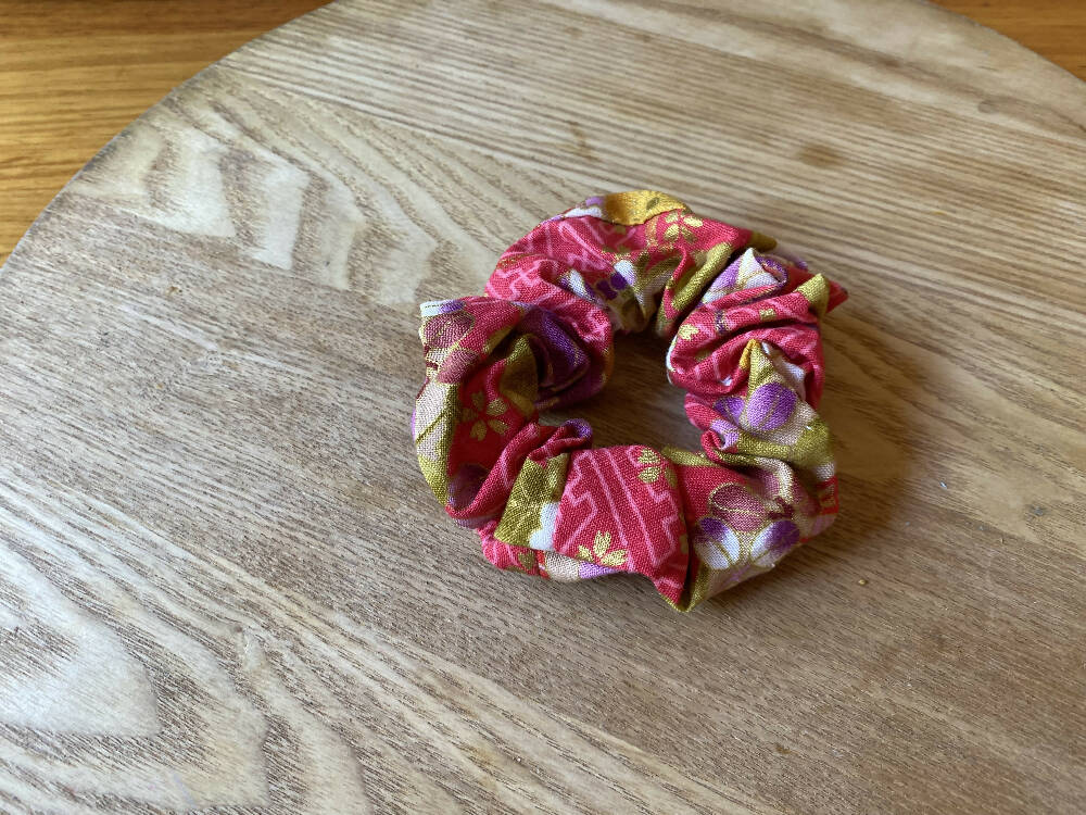 Japanese kimono material scrunchie