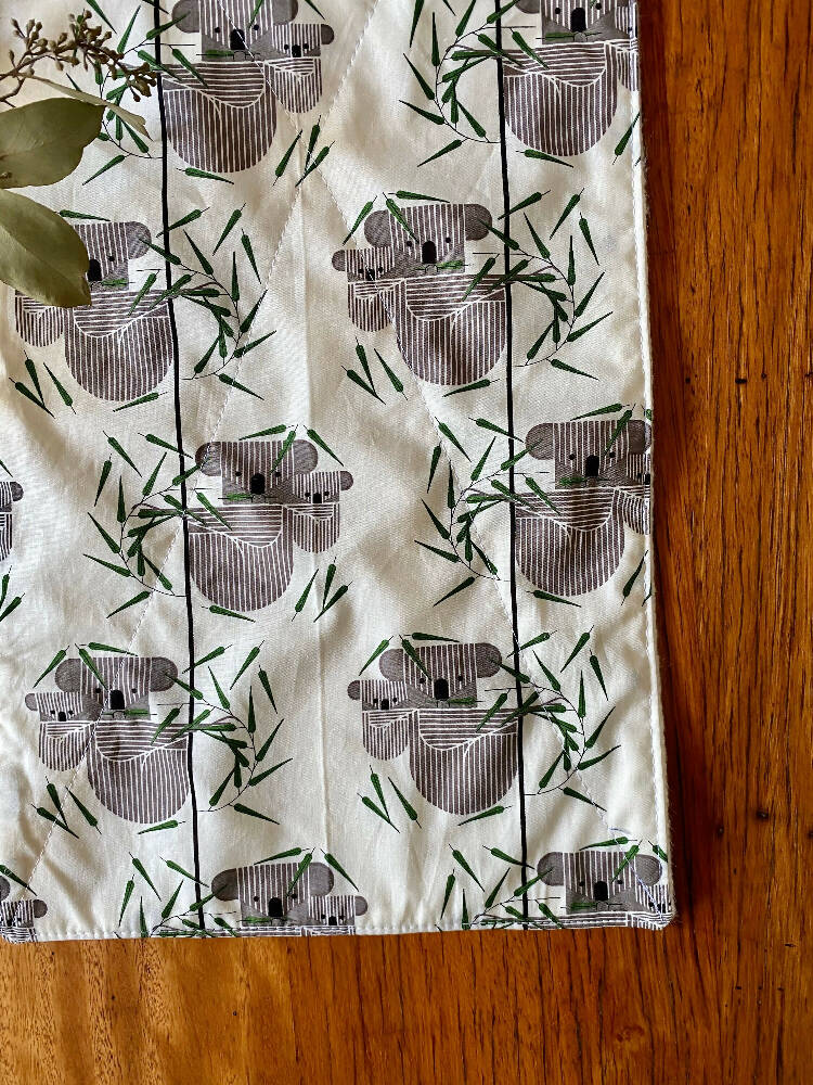 burp cloth - koalas / organic cotton hemp fleece / baby toddler