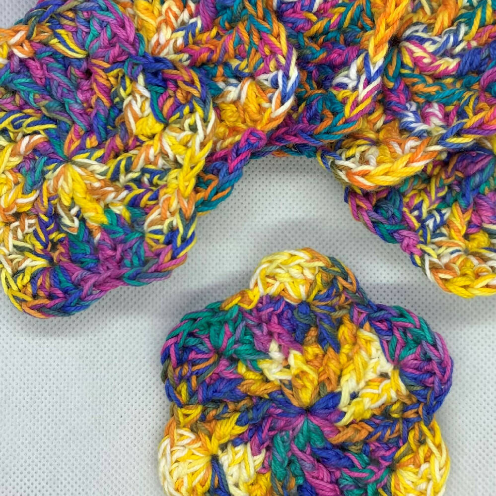Crochet Flower Face Scrubbies
