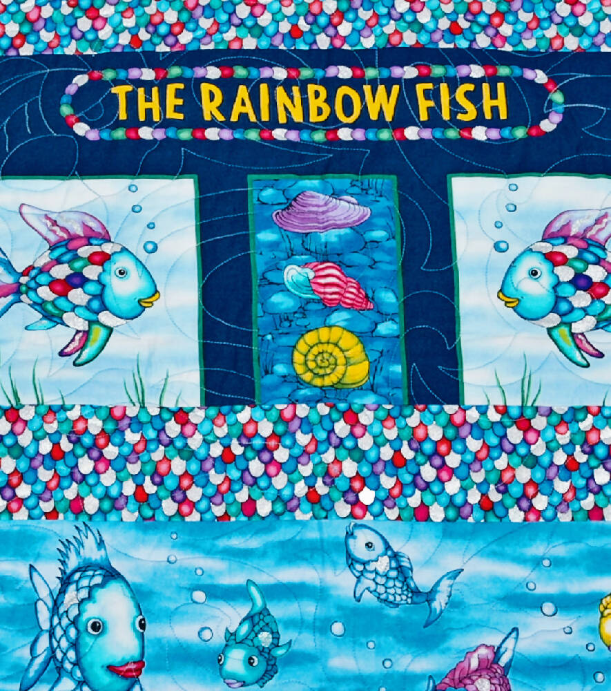 handmade quilt baby -RAINBOW FISH