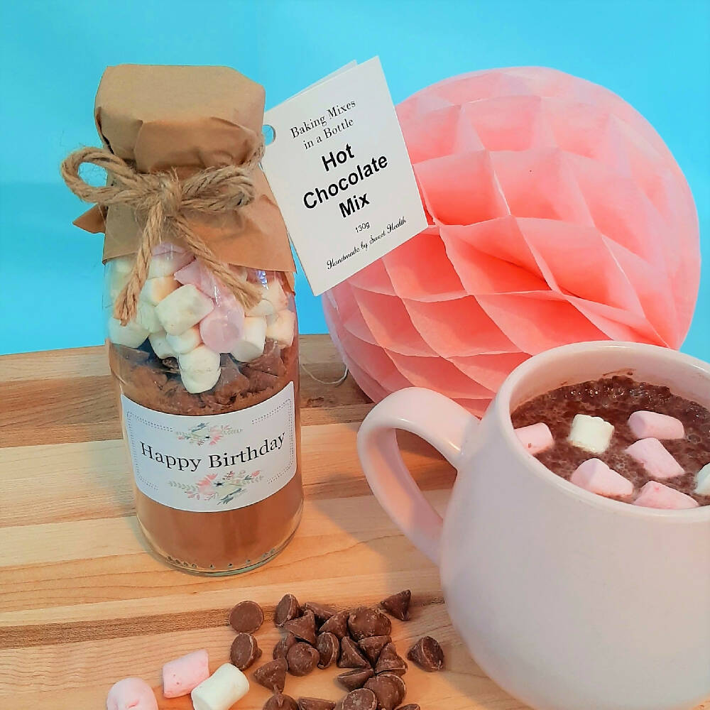 Happy Birthday Floral Hot Choc Drink Mix