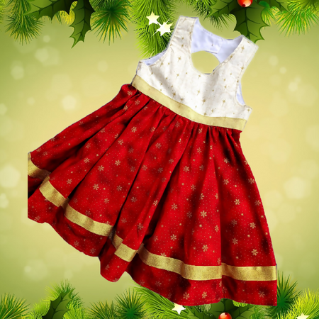 Girls gold hotsell christmas dress