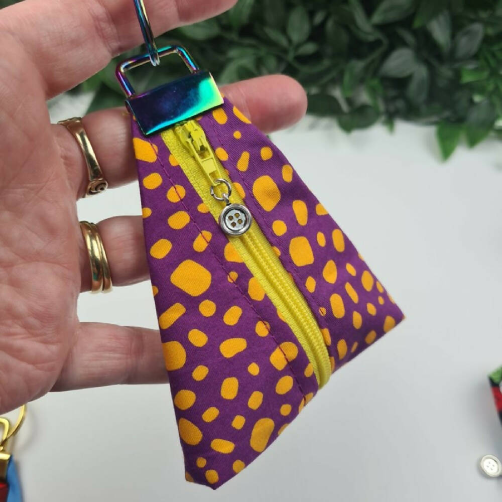 Keyfob Zippity Zip Bag Tag Fabric Hanging (18)