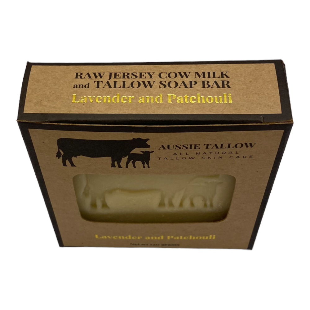 RAW MILK + TALLOW Soap Bar, Raw Cow Milk, Grass Fed Tallow, Old Fashioned