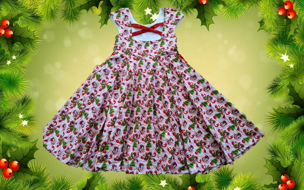 Xmas, Girls Stretch Dress, Fairy, Size 7, 8