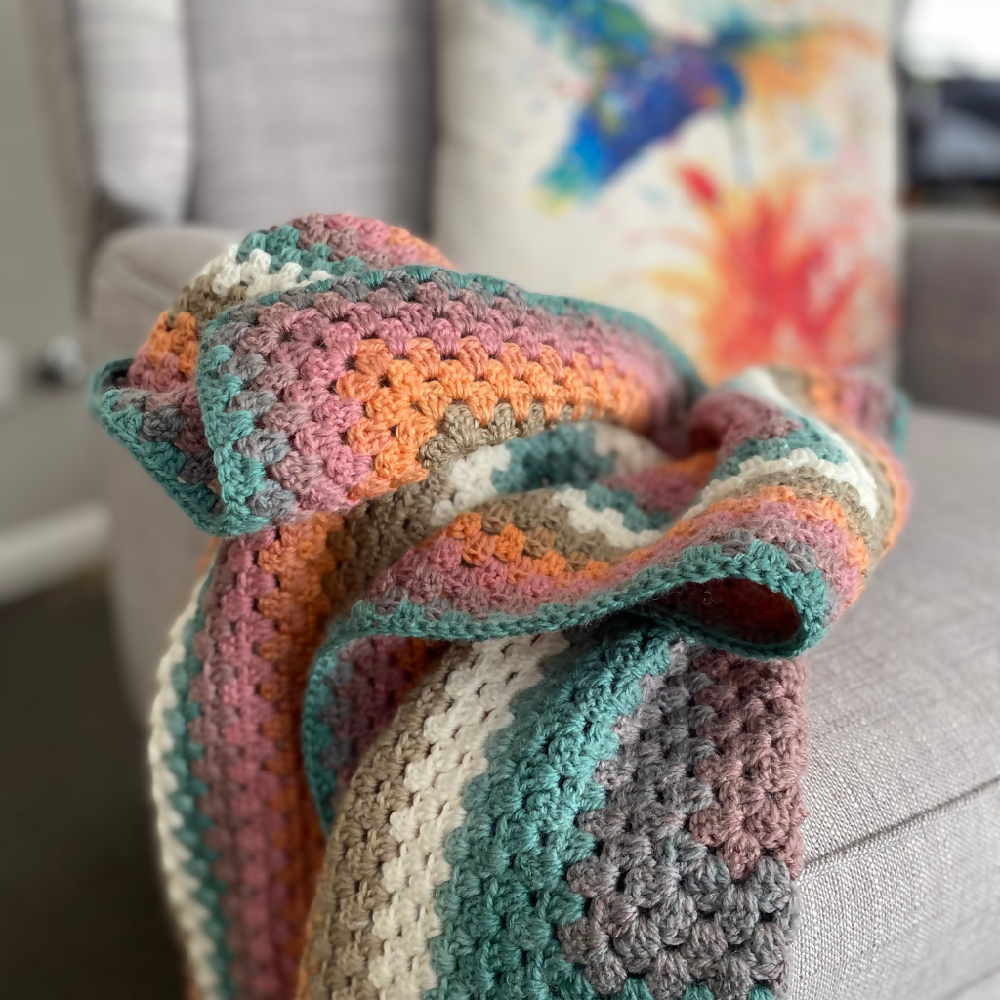 Autumn Baby Blanket | Hand Crocheted Pram Blanket