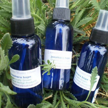 1 x bottle of homegrown, homemade organic lavender water spray