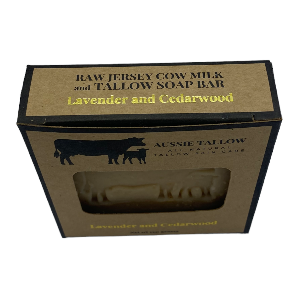 RAW MILK + TALLOW Soap Bar, Raw Cow Milk, Grass Fed Tallow, Old Fashioned