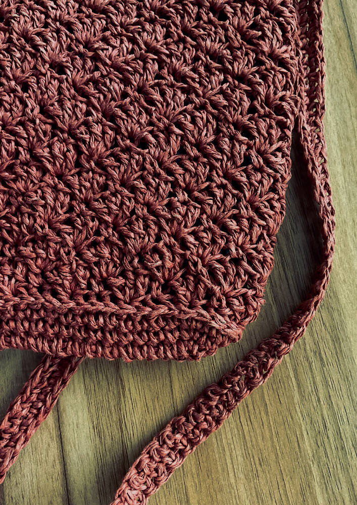 Ecotwist Crossbody Chic - Sustainable Paper Yarn Crochet Bag