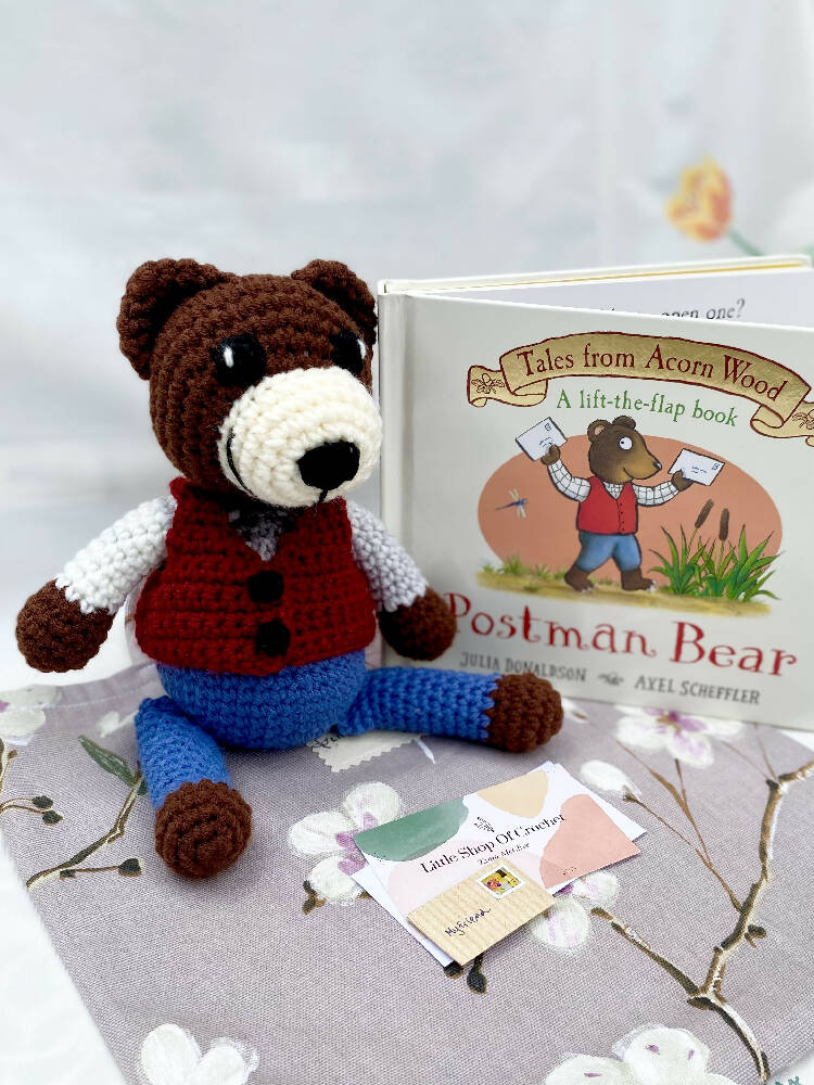 Crochet Bear and Book Storytime Set