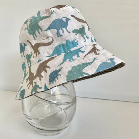 Summer hat in dinosaur fabric