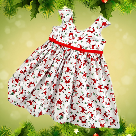 Xmas Dress, Santa, Size 4