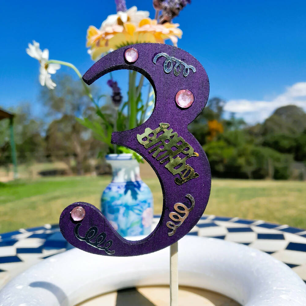 Cake toppers - celebration numbers - wooden numbers