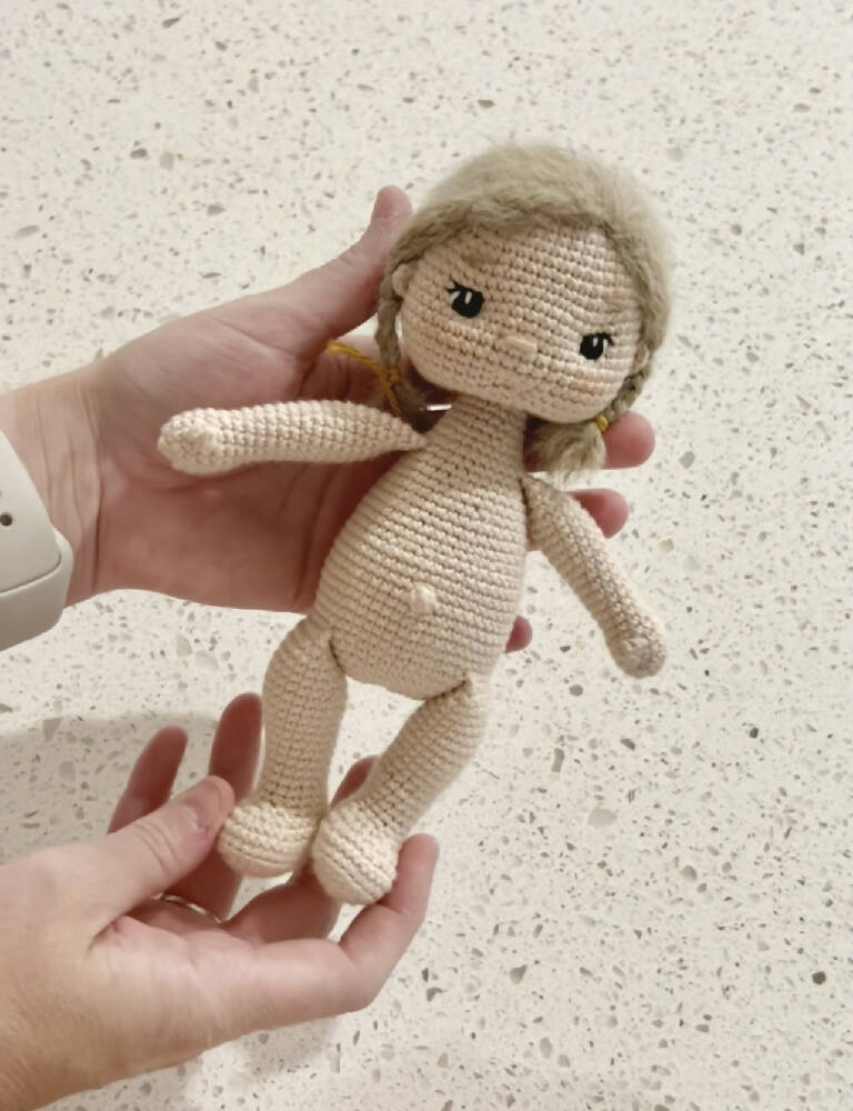 Crochet body of Australian handmade doll