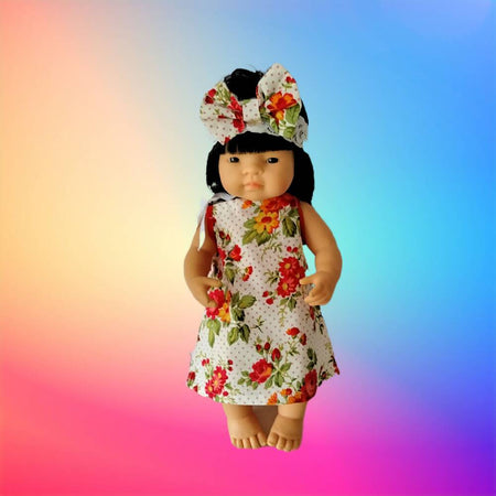 dolls 38cm Miniland dress with headband