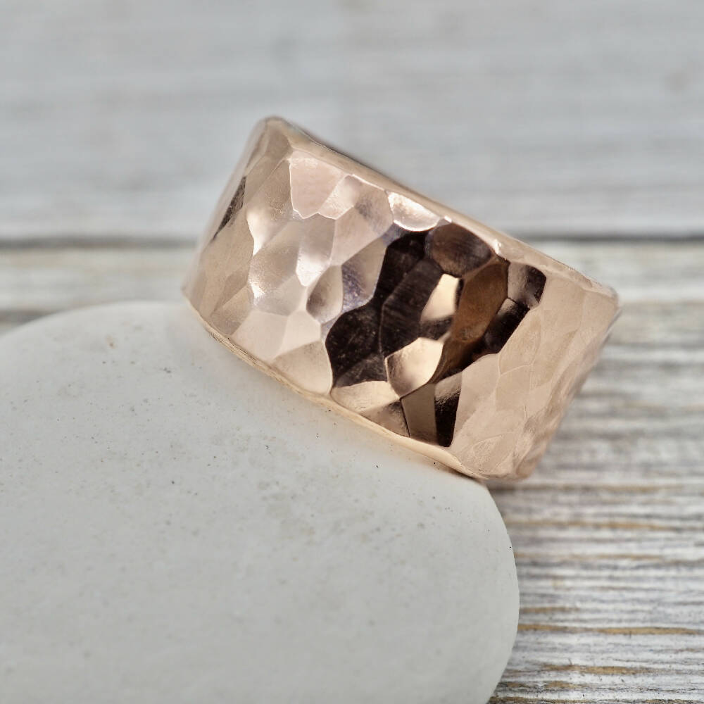 Wide copper ring | Chunky copper ring | Heavy copper ring | Handmade copper jewellery | Copper anniversary gift | Wedding Ring
