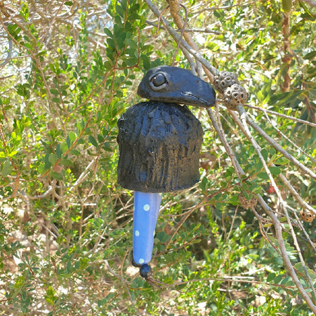 Clay crow windchime various colours available