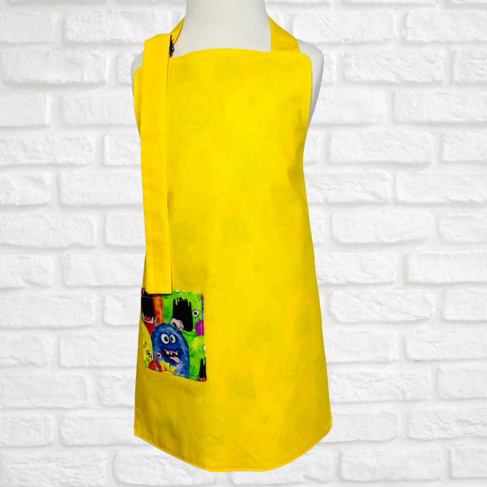 Apron... Childrens Reversible... Monsters