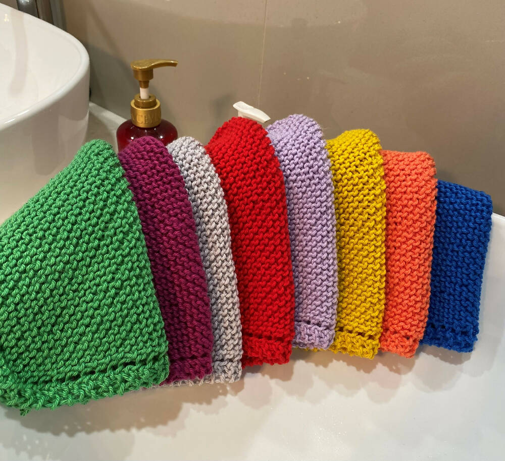 DOWNLOAD - Knitting Pattern - Face Washer, Knitting Pattern Scrubbie,