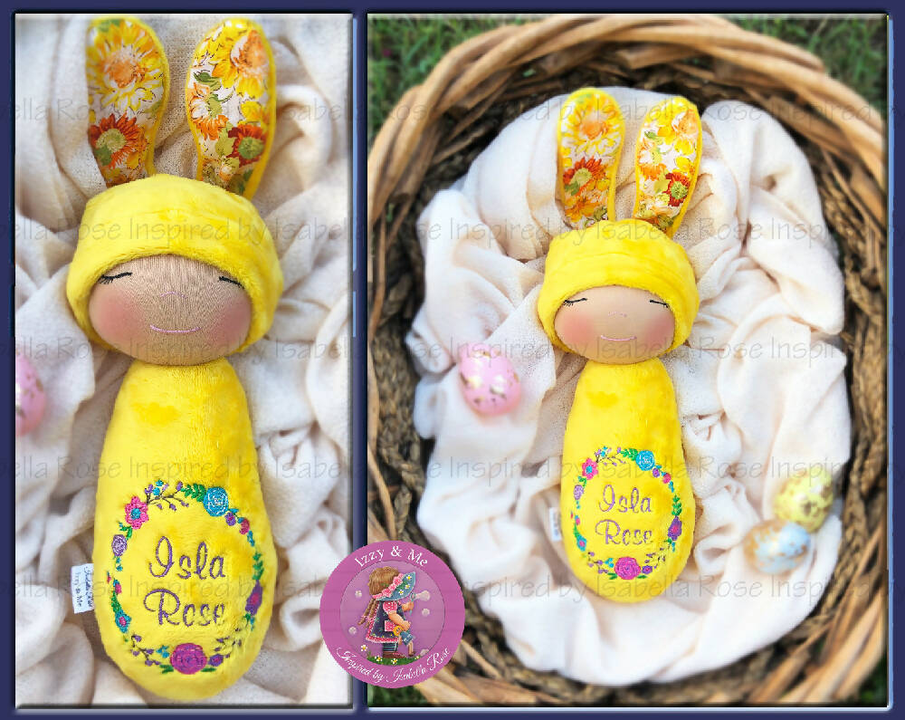 Personalised fabric doll, First doll, Bella Boo, Made to order