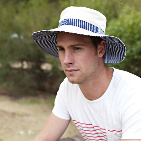 Mens Sun Hat PDF Sewing Pattern Reversible Brimmed Sunhat