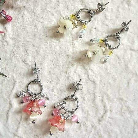 Assorted Glass Bellflower Dangle Earrings