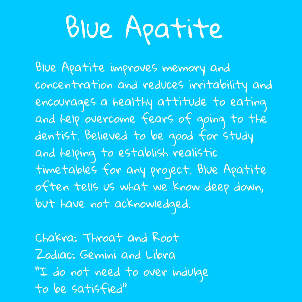 Blue Apatite Specialty Gem Tree for Memory, Concentration and Encouragement