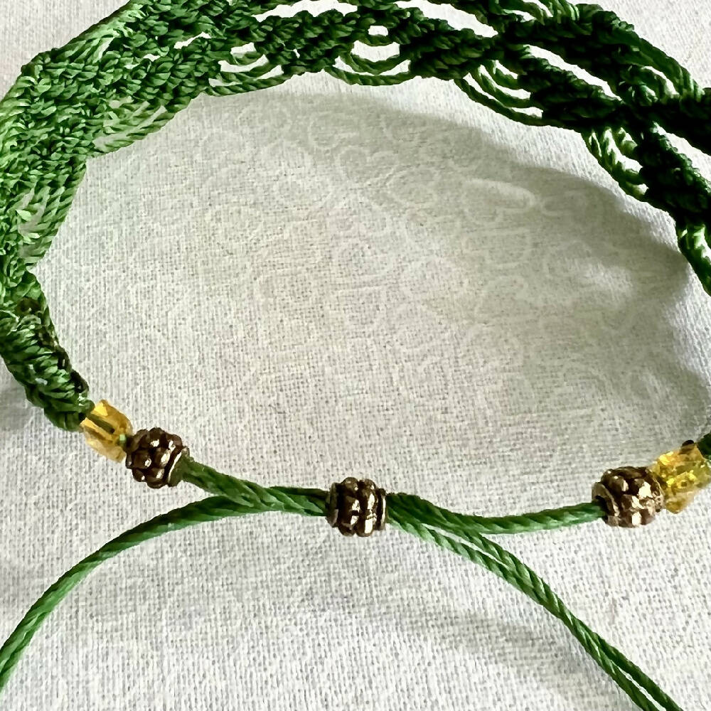 Green Macrame Bracelet