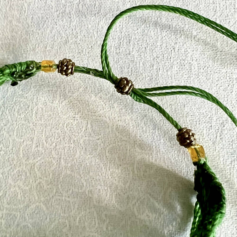 Green Macrame Bracelet
