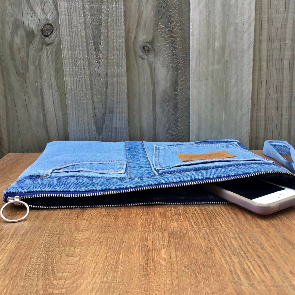 Large Upcycled Denim Clutch - Levi's