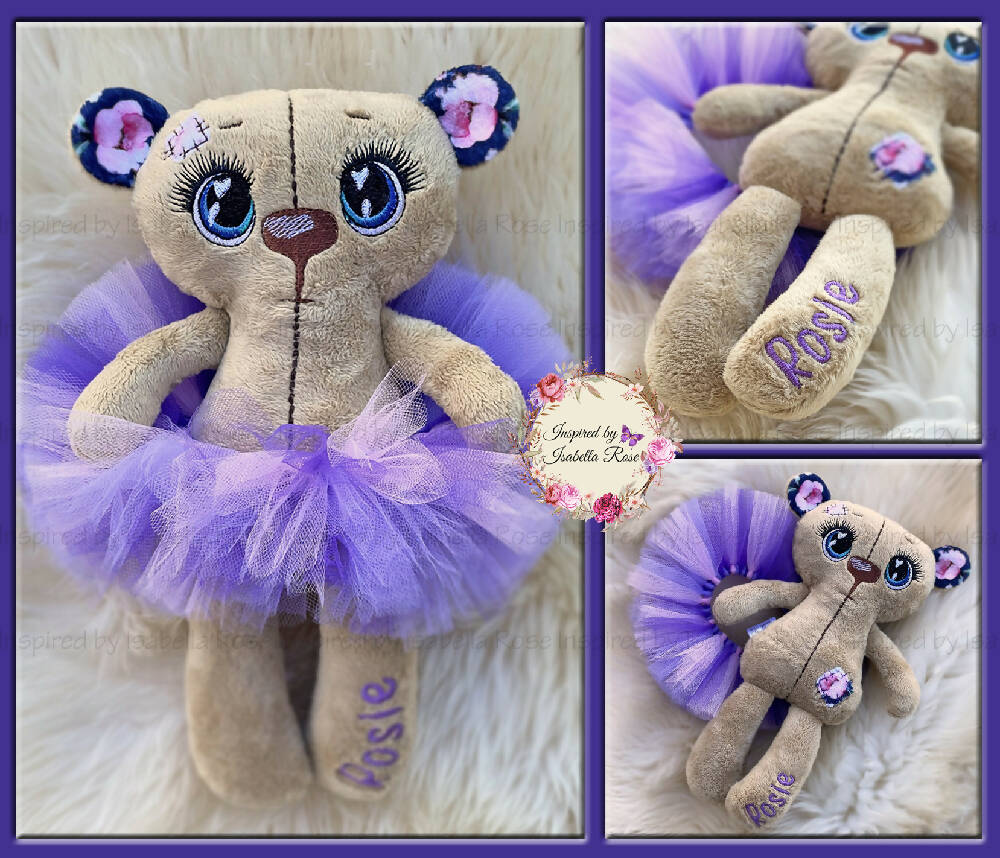 Personalised teddy, Custom bear plushie, Made to order