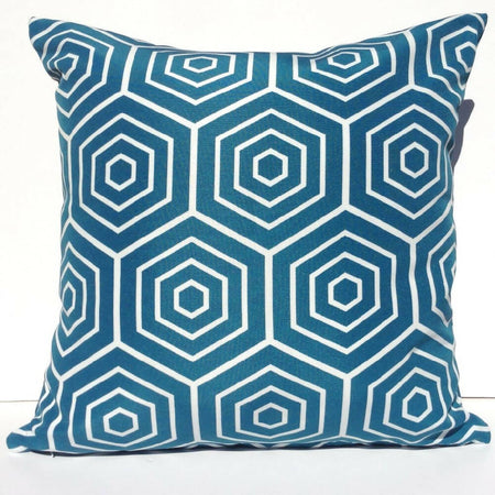Outdoor weatherproof cushion cover- coastal living-blue
