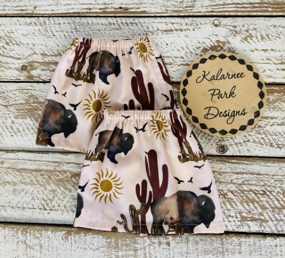 ''Desert Bison'' Adult Size and Kids Size Sock Savers