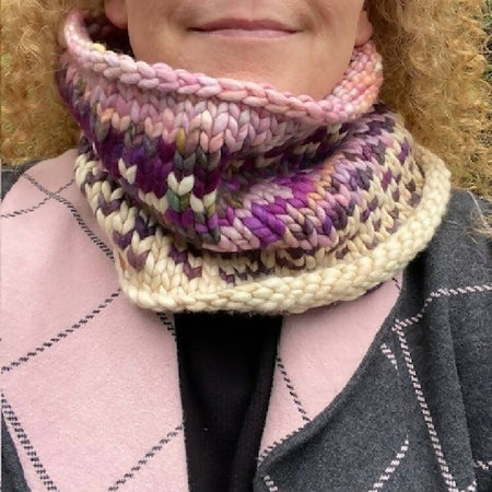 Hand Knitted Cowl, Winter Scarf, Chunky Scarf