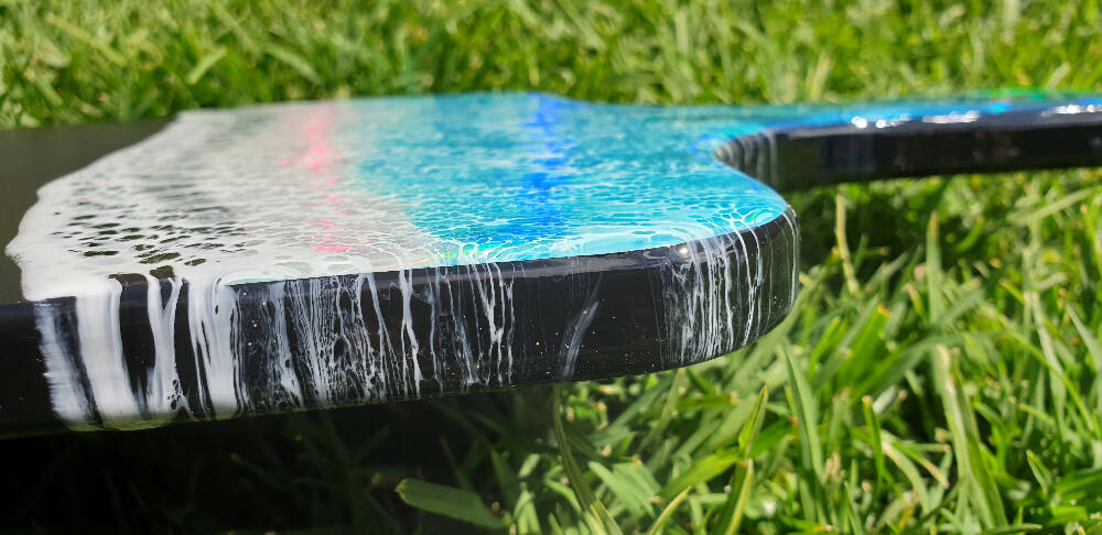 Holographic Resin Wave Serving Board